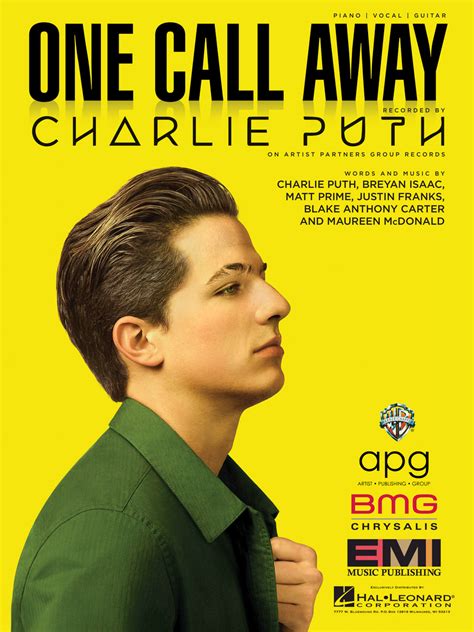 Charlie Puth - One Call Away (Lyrics)Lyrics video for "One Call Away" by Charlie Puth.💌 Submit your music for a feature on the channel: https://www.unitedfr...